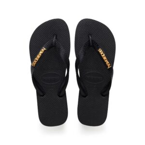 HAVAIANAS TOP LOGO METALLIC PRETTO BLACK 4127244-1069