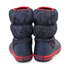 ΑΔΙΑΒΡΟΧΟ ΜΠΟΤΑΚΙ CROCS WINTER PUFF KIDS 14613-485 NAVY/RED ΜΠΛΕ