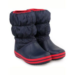 ΑΔΙΑΒΡΟΧΟ ΜΠΟΤΑΚΙ CROCS WINTER PUFF KIDS 14613-485 NAVY/RED ΜΠΛΕ