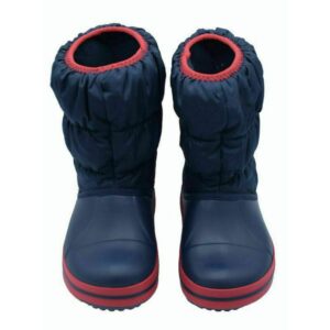 ΑΔΙΑΒΡΟΧΟ ΜΠΟΤΑΚΙ CROCS WINTER PUFF KIDS 14613-485 NAVY/RED ΜΠΛΕ