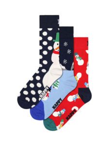 ΚΑΛΤΣEΣ HAPPY SOCKS -Snowman – ΣΥΣΚΕΥΑΣΙΑ ΔΩΡΟΥ- 3 ΖΕΥΓΗ – 36-40