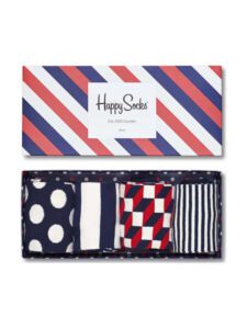 ΚΑΛΤΣΕΣ HAPPY SOCKS Classic Navy – ΣΥΣΚΕΥΑΣΙΑ ΔΩΡΟΥ – 4 ΖΕΥΓΗ XBDO09-6002- 41-46