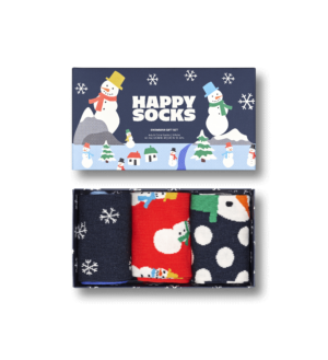 ΚΑΛΤΣEΣ HAPPY SOCKS -Snowman – ΣΥΣΚΕΥΑΣΙΑ ΔΩΡΟΥ- 3 ΖΕΥΓΗ – 36-40