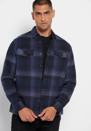 Relaxed fit flannel καρό πουκάμισο