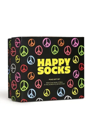 ΚΑΛΤΣΕΣ HAPPY SOCKS PEACE  -ΣΥΣΚΕΥΑΣΙΑ ΔΩΡΟΥ-2 ΖΕΥΓΗ – 36-40