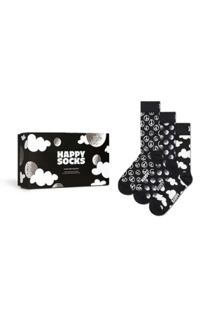 ΚΑΛΤΣΕΣ HAPPY SOCKS ΣΥΣΚΕΥΑΣΙΑ ΔΩΡΟΥ – 3 ΖΕΥΓΗ  -BLACK&WHITE (41-46)