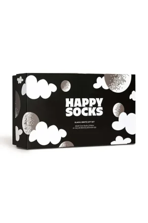 ΚΑΛΤΣΕΣ HAPPY SOCKS ΣΥΣΚΕΥΑΣΙΑ ΔΩΡΟΥ – 3 ΖΕΥΓΗ  -BLACK&WHITE (41-46)