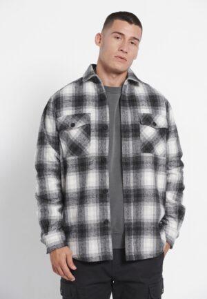 Oversized καρό flannel overshirt πουκάμισο