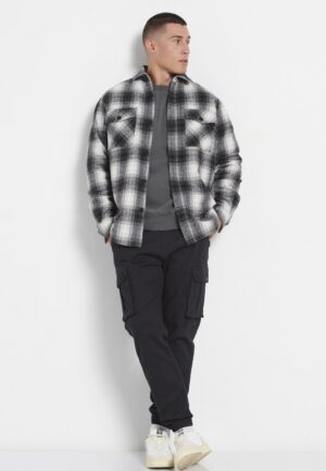 Oversized καρό flannel overshirt πουκάμισο