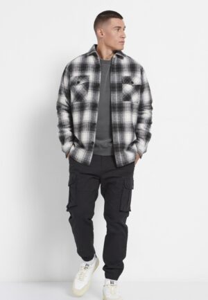 Oversized καρό flannel overshirt πουκάμισο