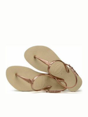 HAVAIANAS TWIST FC SAND GREY 4144756-0154 (ΜΠΕΖ ΧΡΥΣΟ)*