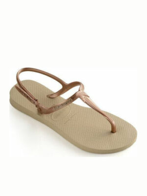 HAVAIANAS TWIST FC SAND GREY 4144756-0154 (ΜΠΕΖ ΧΡΥΣΟ)*