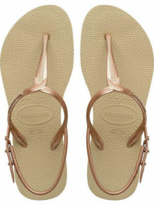 HAVAIANAS TWIST FC SAND GREY 4144756-0154 (ΜΠΕΖ ΧΡΥΣΟ)*