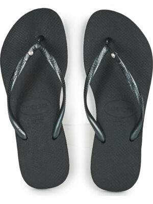 HAVAIANAS SLIM CRYSTAL SW II FC BLACK 4145651-0090 (ΜΑΥΡΟ)