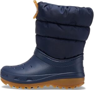 Crocs Παιδικές Γαλότσες με Εσωτερική Επένδυση Puff Navy 207683-4PQ