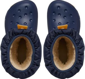 Crocs Παιδικές Γαλότσες με Εσωτερική Επένδυση Puff Navy 207683-4PQ