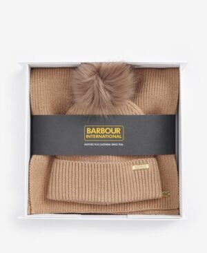 Barbour Σετ Σκούφος & Κασκόλ Gift Box LGS0072BE31 Μπεζ