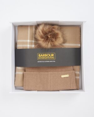 Barbour Σετ Σκούφος & Κασκόλ Gift Box LGS0089BE31 Μπεζ