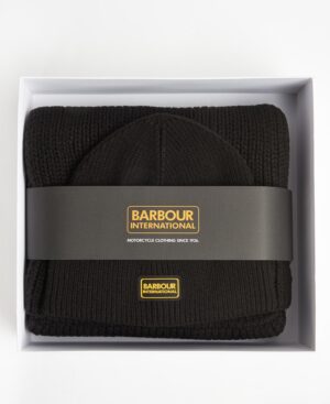 Barbour Σετ Σκούφος & Κασκόλ Gift Box MGS0072BK11 Μαύρο