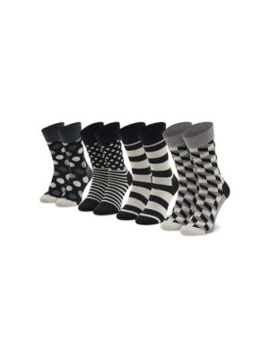 ΚΑΛΤΣΕΣ HAPPY SOCKS ΣΥΣΚΕΥΑΣΙΑ ΔΩΡΟΥ – 4 ΖΕΥΓΗ  -BLACK&WHITE XCBW09-9150 (41-46)