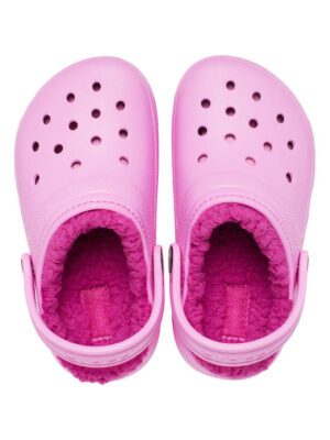 Crocs Classic Lined Clog K – Taffy Pink (207010-6SW) ΡΟΖ ΜΕ ΕΠΕΝΔΥΣΗ