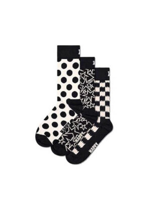 ΚΑΛΤΣΕΣ HAPPY SOCKS BLACK&WHITE  ΣΥΣΚΕΥΑΣΙΑ ΔΩΡΟΥ – 3 ΖΕΥΓΗ-P001722