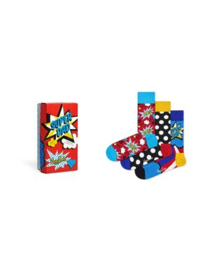 ΚΑΛΤΣΕΣ HAPPY SOCKS  SUPER DAD ΣΥΣΚΕΥΑΣΙΑ ΔΩΡΟΥ – 3 ΖΕΥΓΗ-XFAT08-4300